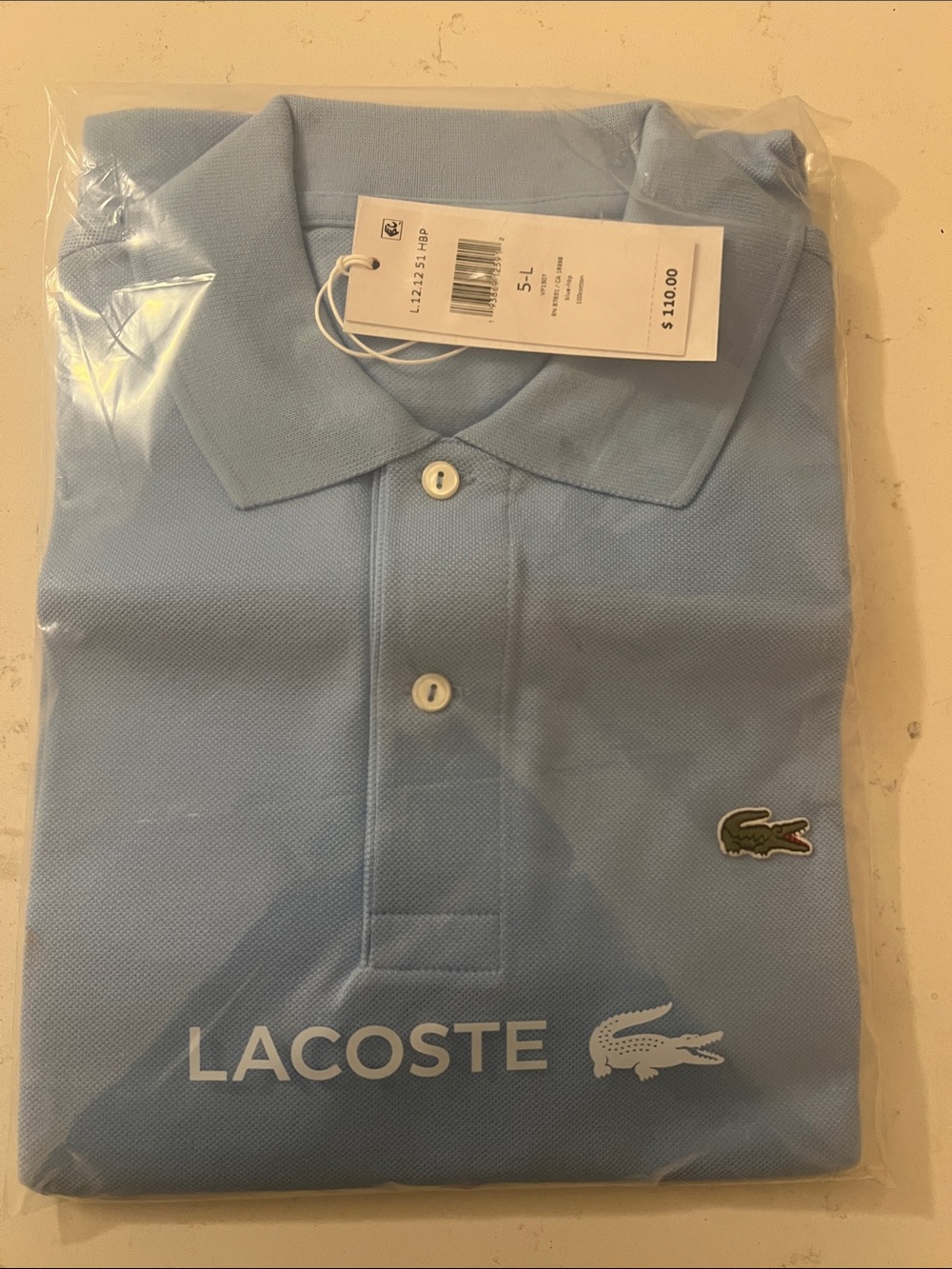 Lacoste Men's Sky Blue Pique Polo Shirt